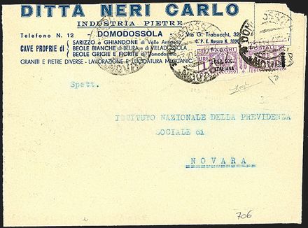 REPUBBLICA SOCIALE ITALIANA Pacchi postali  - Catalogo Catalogo di vendita su offerte - Studio Filatelico Toselli