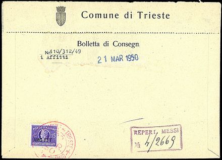 TRIESTE A Recapito autorizzato  - Catalogo Catalogo di vendita su offerte - Studio Filatelico Toselli