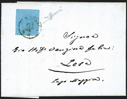 ANTICHI STATI ITALIANI - SARDEGNA  (1853)  - Catalogo Catalogo di vendita su offerta - Studio Filatelico Toselli