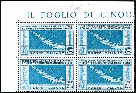 ITALIA REGNO Posta aerea  (1930)  - Catalogo Catalogo di vendita su offerta - Studio Filatelico Toselli