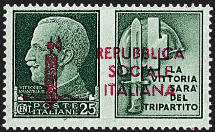 REPUBBLICA SOCIALE ITALIANA Saggi  (1944)  - Catalogo Catalogo di vendita su offerta - Studio Filatelico Toselli