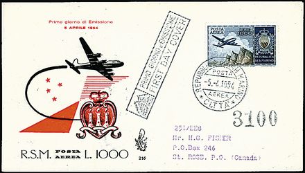 SAN MARINO Posta aerea  (1954)  - Catalogo Catalogo di vendita su offerta - Studio Filatelico Toselli