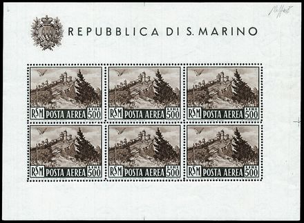 SAN MARINO Foglietti  (1951)  - Catalogo Catalogo di vendita su offerta - Studio Filatelico Toselli