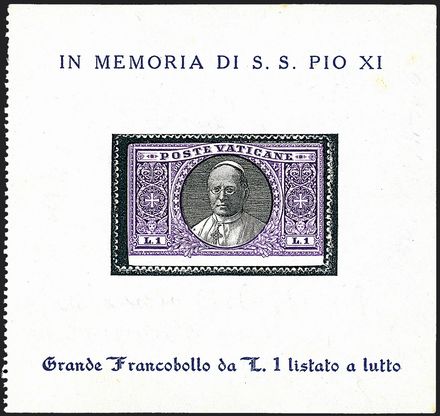 VATICANO  (1933)  - Catalogo Catalogo di vendita su offerta - Studio Filatelico Toselli