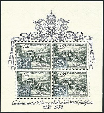 VATICANO Foglietti  (1952)  - Catalogo Catalogo di vendita su offerta - Studio Filatelico Toselli