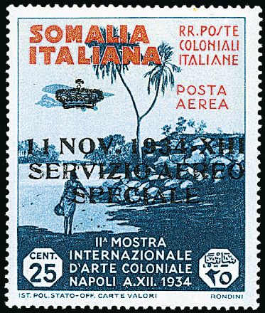 COLONIE ITALIANE - SOMALIA - Servizio aereo  (1934)  - Catalogo Catalogo di vendita su offerta - Studio Filatelico Toselli