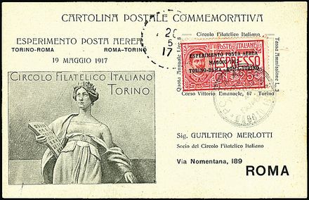 POSTA AEREA ITALIANA  (1917)  - Catalogo Catalogo di vendita su offerta - Studio Filatelico Toselli