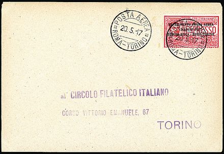 POSTA AEREA ITALIANA  (1917)  - Catalogo Catalogo di vendita su offerta - Studio Filatelico Toselli