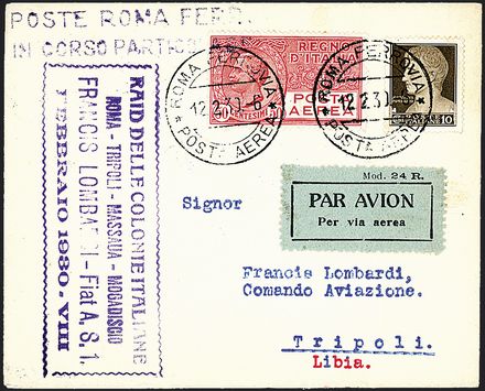 POSTA AEREA ITALIANA  (1930)  - Catalogo Catalogo di vendita su offerta - Studio Filatelico Toselli