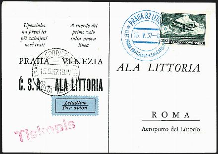 POSTA AEREA ITALIANA  (1937)  - Catalogo Catalogo di vendita su offerta - Studio Filatelico Toselli