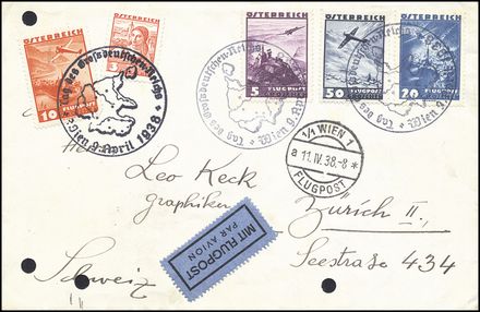 POSTA AEREA ESTERA - AUSTRIA  (1938)  - Catalogo Catalogo di vendita su offerta - Studio Filatelico Toselli