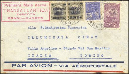 POSTA AEREA ESTERA - BRASILE  (1930)  - Catalogo Catalogo di vendita su offerta - Studio Filatelico Toselli