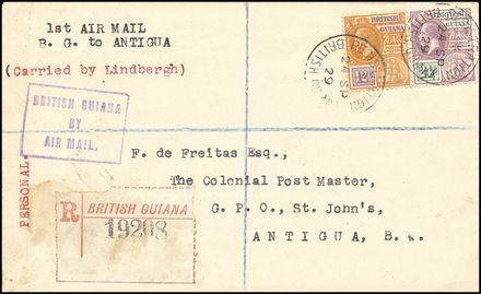 POSTA AEREA ESTERA - BRITISH GUIANA  (1929)  - Catalogo Catalogo di vendita su offerta - Studio Filatelico Toselli