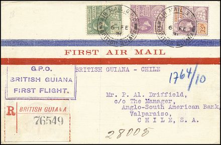 POSTA AEREA ESTERA - BRITISH GUIANA  (1931)  - Catalogo Catalogo di vendita su offerta - Studio Filatelico Toselli