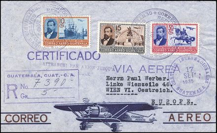 POSTA AEREA ESTERA - GUATEMALA  (1935)  - Catalogo Catalogo di vendita su offerta - Studio Filatelico Toselli