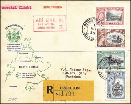 POSTA AEREA ESTERA - NORTH BORNEO  (1956)  - Catalogo Catalogo di vendita su offerta - Studio Filatelico Toselli