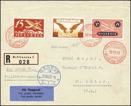 POSTA AEREA ESTERA - SVIZZERA  (1932)  - Catalogo Catalogo di vendita su offerta - Studio Filatelico Toselli