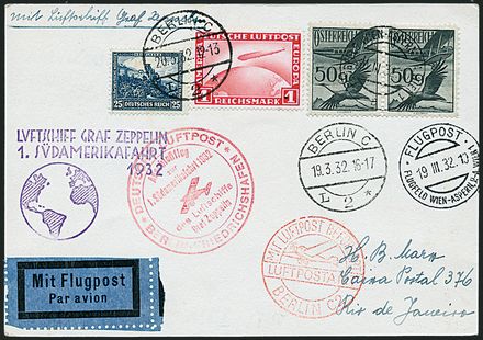 AEROGRAMMI ZEPPELIN - AUSTRIA  (1932)  - Catalogo Catalogo di vendita su offerta - Studio Filatelico Toselli