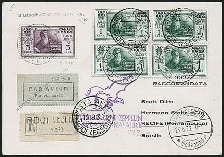 AEROGRAMMI ZEPPELIN - EGEO  (1932)  - Catalogo Catalogo di vendita su offerta - Studio Filatelico Toselli