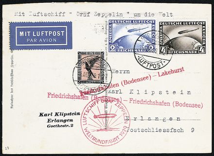 AEROGRAMMI ZEPPELIN - GERMANIA  (1929)  - Catalogo Catalogo di vendita su offerta - Studio Filatelico Toselli