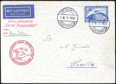 AEROGRAMMI ZEPPELIN - GERMANIA  (1930)  - Catalogo Catalogo di vendita su offerta - Studio Filatelico Toselli