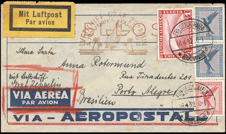 AEROGRAMMI ZEPPELIN - GERMANIA  (1932)  - Catalogo Catalogo di vendita su offerta - Studio Filatelico Toselli