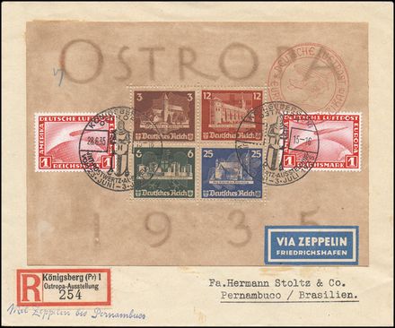 AEROGRAMMI ZEPPELIN - GERMANIA  (1935)  - Catalogo Catalogo di vendita su offerta - Studio Filatelico Toselli