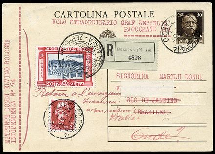 AEROGRAMMI ZEPPELIN - ITALIA  (1933)  - Catalogo Catalogo di vendita su offerta - Studio Filatelico Toselli