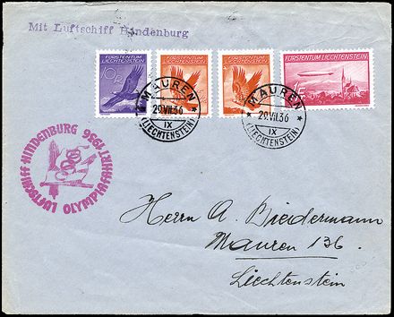 AEROGRAMMI ZEPPELIN - LIECHTENSTEIN  (1936)  - Catalogo Catalogo di vendita su offerta - Studio Filatelico Toselli