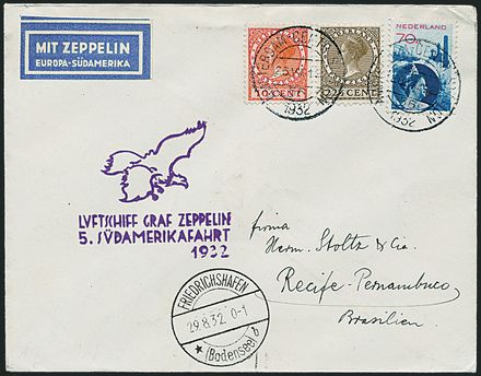 AEROGRAMMI ZEPPELIN - OLANDA  (1932)  - Catalogo Catalogo di vendita su offerta - Studio Filatelico Toselli