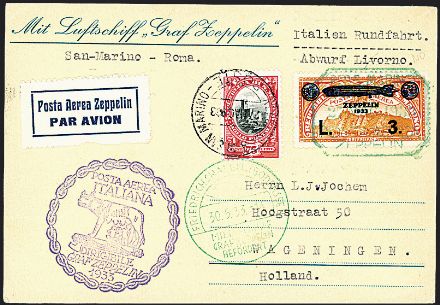 AEROGRAMMI ZEPPELIN - SAN MARINO  (1933)  - Catalogo Catalogo di vendita su offerta - Studio Filatelico Toselli