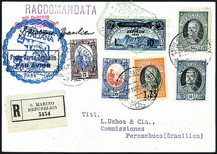 AEROGRAMMI ZEPPELIN - SAN MARINO  (1933)  - Catalogo Catalogo di vendita su offerta - Studio Filatelico Toselli