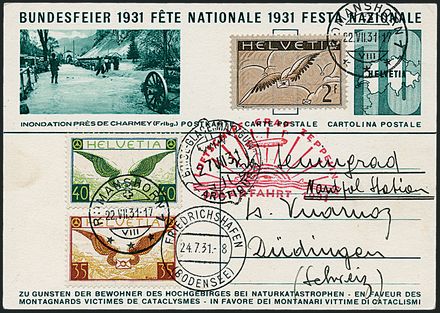 AEROGRAMMI ZEPPELIN - SVIZZERA  (1931)  - Catalogo Catalogo di vendita su offerta - Studio Filatelico Toselli