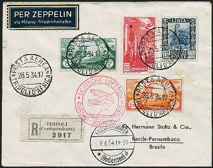 AEROGRAMMI ZEPPELIN - TRIPOLITANIA  (1934)  - Catalogo Catalogo di vendita su offerta - Studio Filatelico Toselli