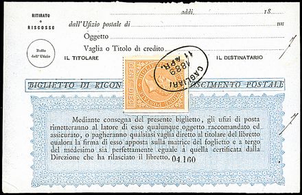 ITALIA REGNO Ricognizione postale  - Catalogo Catalogo di vendita su offerte - Studio Filatelico Toselli