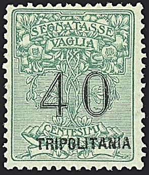 COLONIE ITALIANE - TRIPOLITANIA - Segnatasse per vaglia  - Catalogo Catalogo di Vendita su offerta - Studio Filatelico Toselli