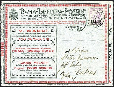 ITALIA REGNO Francobolli per buste e lettere postali - B.L.P.  - Catalogo Catalogo di Vendita su offerta - Studio Filatelico Toselli