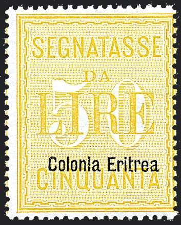 COLONIE ITALIANE - ERITREA - Segnatasse  - Catalogo Catalogo di Vendita su offerta - Studio Filatelico Toselli