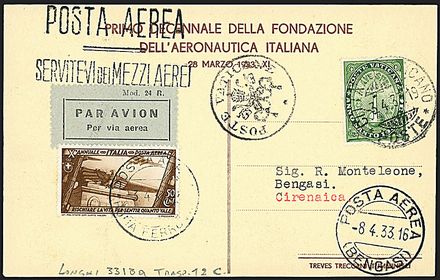 POSTA AEREA ITALIANA  - Catalogo Catalogo di Vendita su offerta - Studio Filatelico Toselli