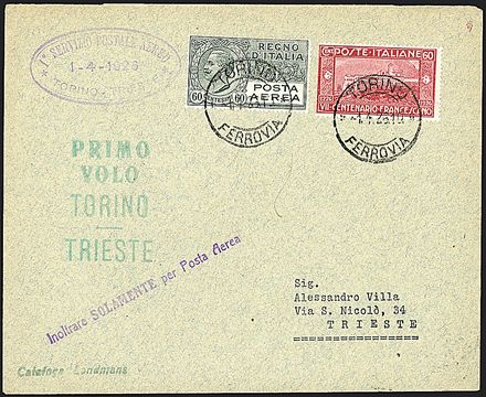 POSTA AEREA ITALIANA  - Catalogo Catalogo di Vendita su offerta - Studio Filatelico Toselli