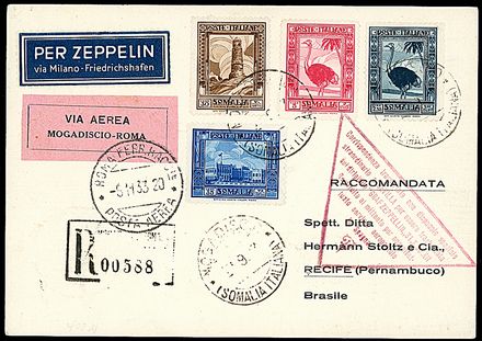 ZEPPELIN - SOMALIA  - Catalogo Catalogo di Vendita su offerta - Studio Filatelico Toselli