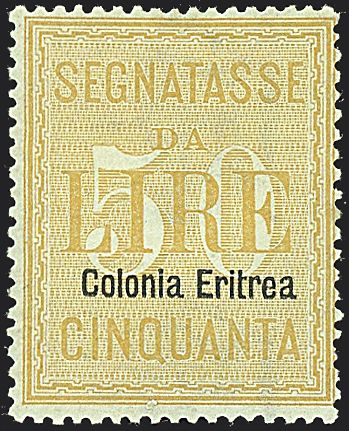 COLONIE ITALIANE - ERITREA - Segnatasse  - Catalogo Catalogo di Vendita su offerta - Studio Filatelico Toselli