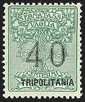 COLONIE ITALIANE - TRIPOLITANIA - Segnatasse per vaglia  - Catalogo Catalogo di Vendita su offerta - Studio Filatelico Toselli