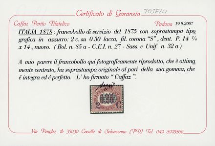 ITALIA REGNO  - Catalogo Catalogo di Vendita su offerta - Studio Filatelico Toselli