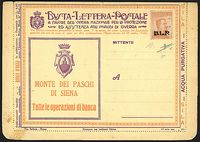 ITALIA REGNO  Francobolli per buste e lettere postali - B.L.P.