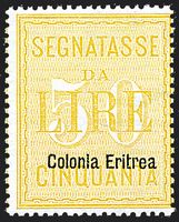 COLONIE ITALIANE ERITREA Segnatasse