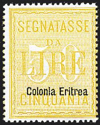 COLONIE ITALIANE ERITREA Segnatasse