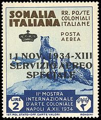 COLONIE ITALIANE SOMALIA Servizio aereo